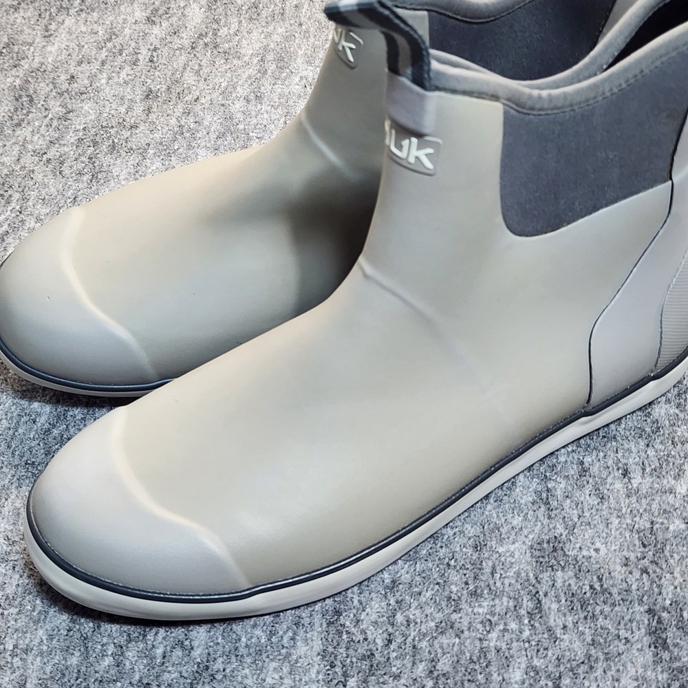 Huk Rogue Wave Grey Fishing Deck Boots Mens 11 Waterproof H8021007-020 - Picture 8 of 13